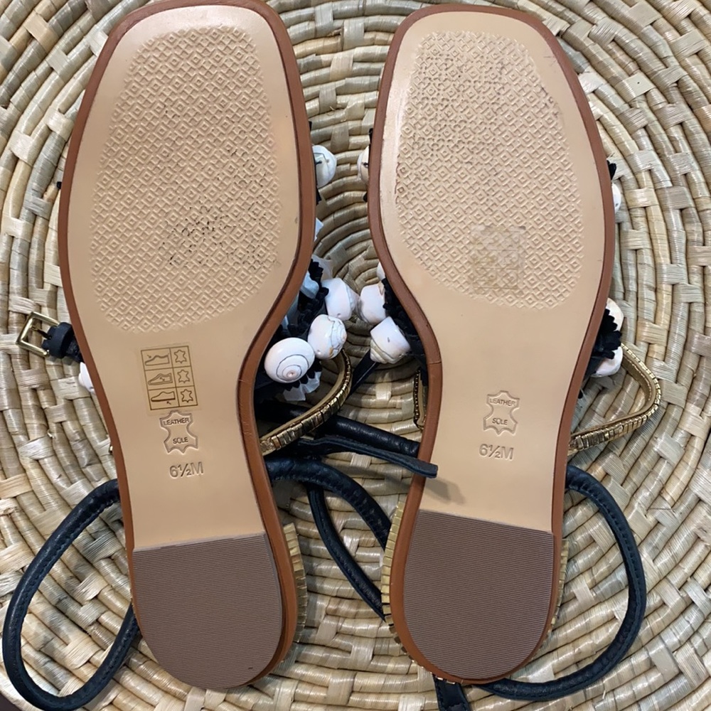 Tory Burch Sinclair Seashell Ankle Wrap Sandal - Picture 12 of 16